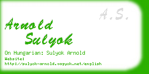 arnold sulyok business card